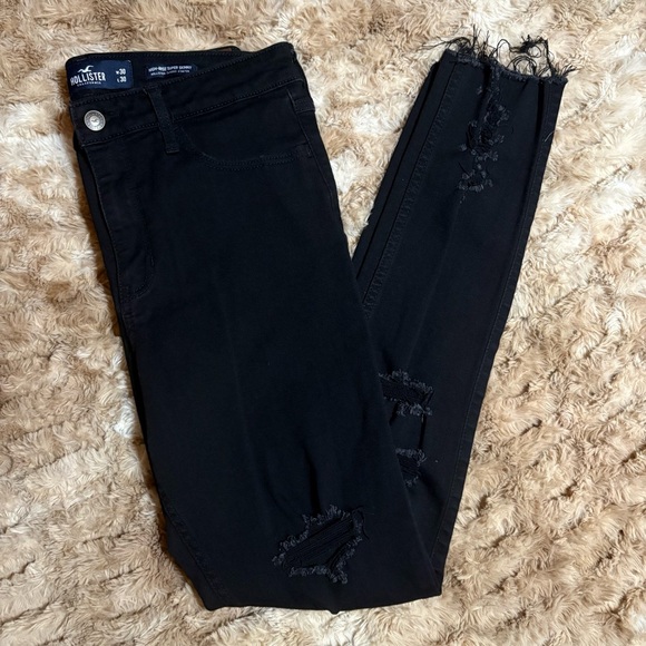 Hollister High-Rise Super Skinny Classic Stretch Ripped Jeans - Picture 1 of 6